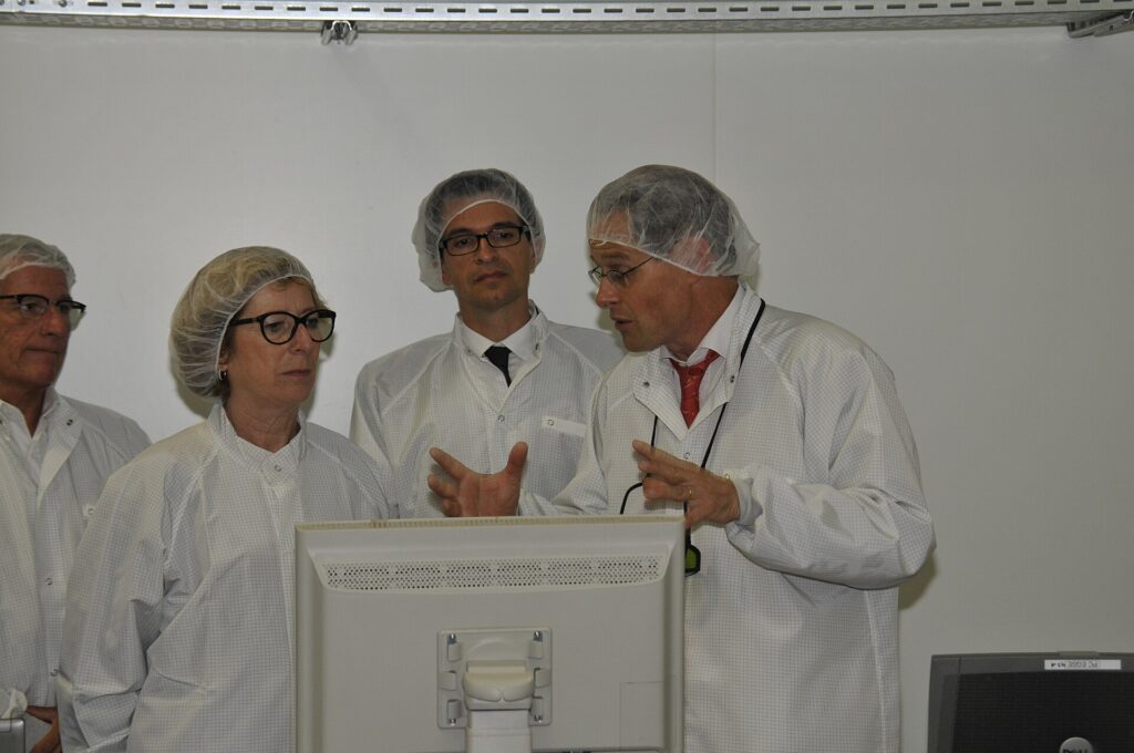 Semiconductor factory cleanroom producing computer chips in New York