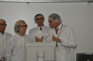 Semiconductor factory cleanroom producing computer chips in New York